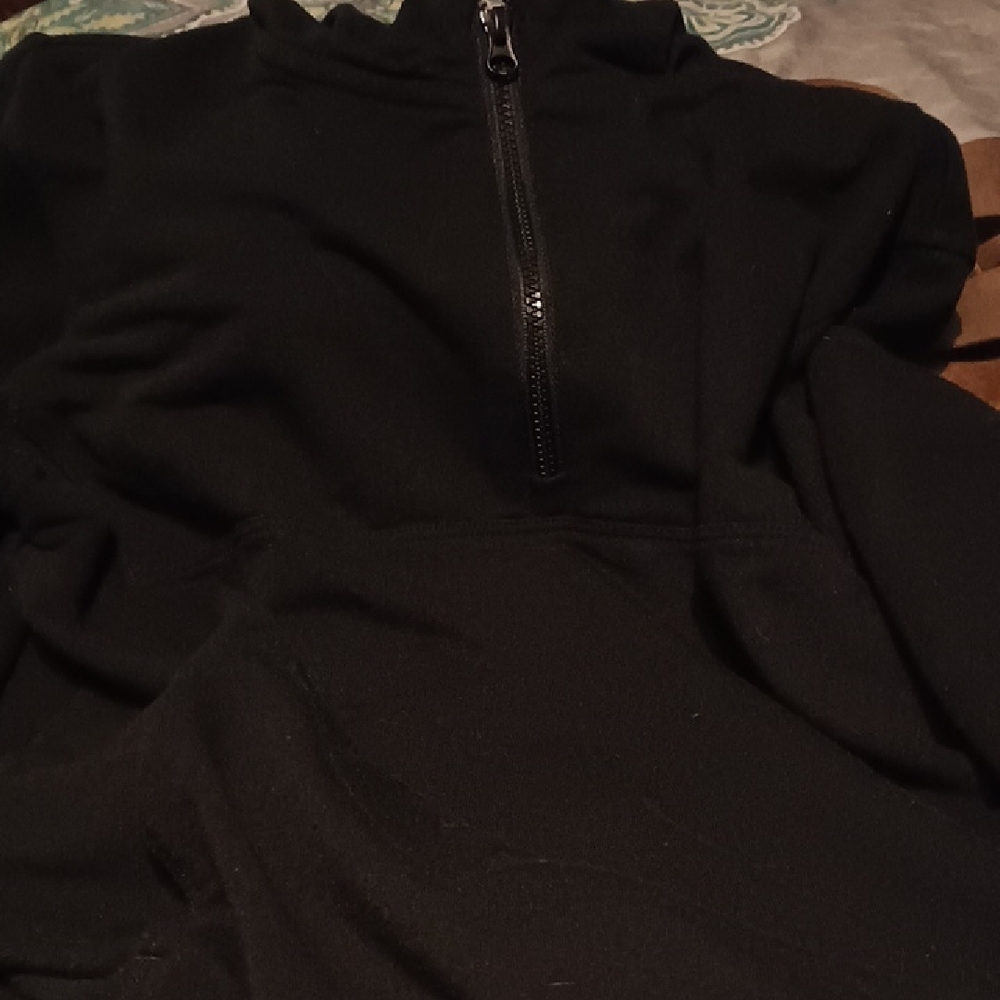 Black Quarter-Zip Pullover